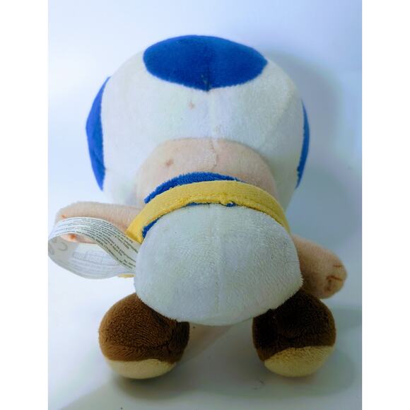 Official Super Mario Toad Blue Plush & 1989 Pull Back Dizzy Mover McDonalds Toy - Picture 8 of 9